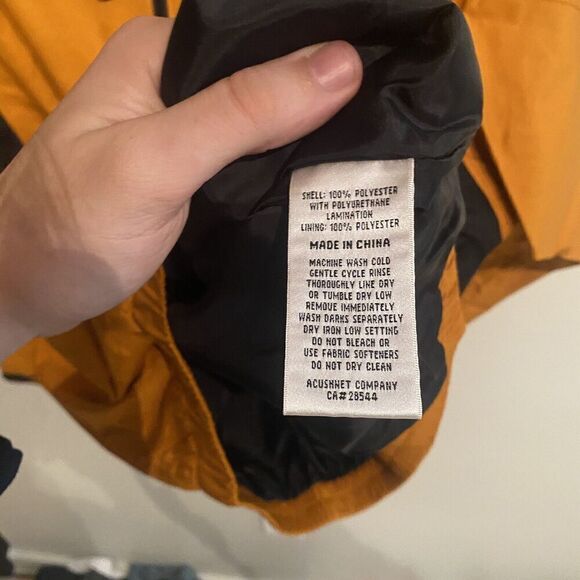 Footjoy Dryjoy Tour Collection Golf Jacket Sunburst Orange Mens Large 1/2 Zip - Picture 6 of 8